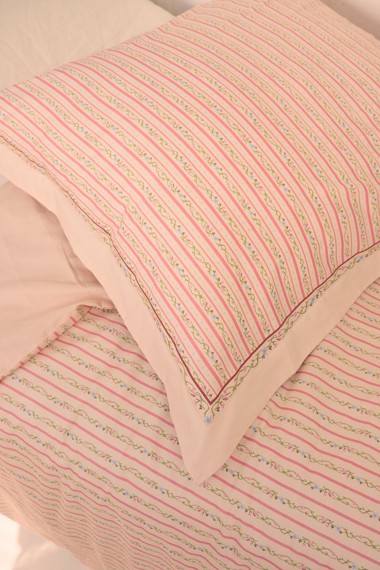 Sengesæt, 200x140 cm - Summer Stripe Peach